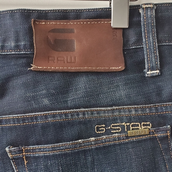 G Star Raw 3301 dark wash jeans no size - Picture 6 of 8